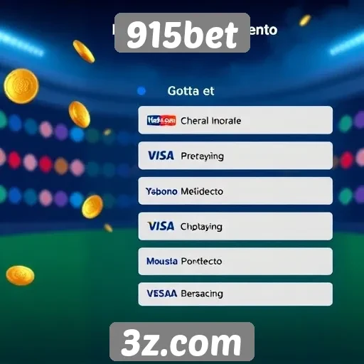 Métodos de pagamento aceitos na 915bet